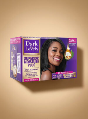 Dark and Lovely Superior Moisture Plus No-Lye Relaxer Kit (Super-Coarse Hair)