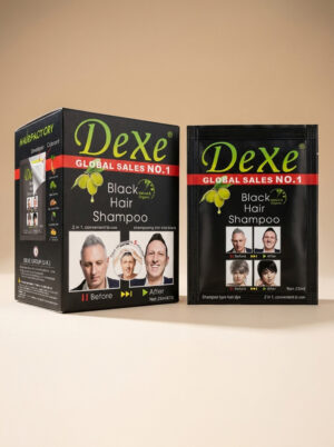 Dexe Black Hair Shampoo, 2-in-1 Shampoo-Type Hair Dye (25ml x10)