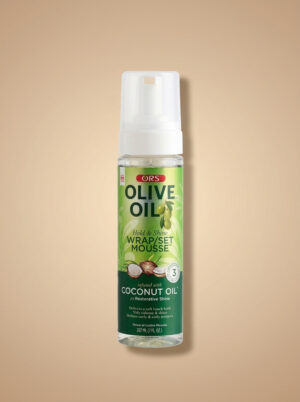 ORS Olive Oil Hold & Shine Wrap/Set Mousse with Coconut Oil (7fl oz)