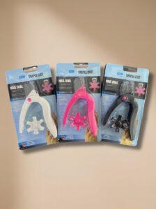 Paie Triple Cut Nail Dial Clipper (3-pack: white, pink, black)